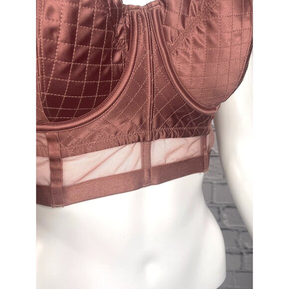 Victoria’s Secret 34DD Very Sexy Balconet Bra Bustier Mauve Underwire Lined - Picture 2 of 7